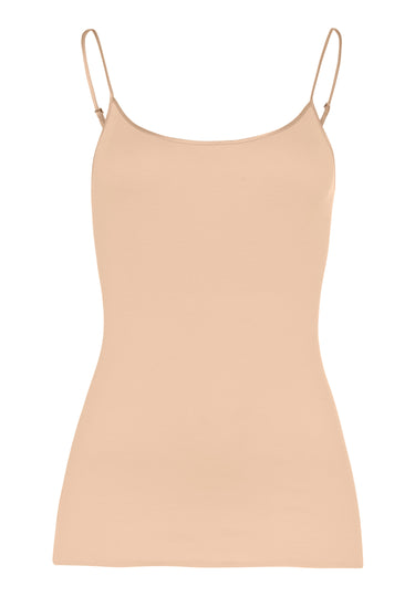 71600 Cotton Seamless Spaghetti Camisole - 274 Beige